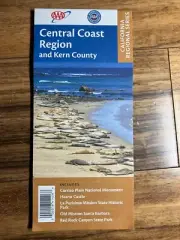 Map of Central Coast Region and Kern County, CA. AAA NEW Paper