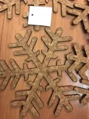 Large 8" Natural Cork Snowflake Ornament Nordstrom Christmas Tree