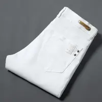 在飛比找ETMall東森購物網優惠-秋季純白色簡約高端水洗牛仔褲