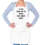 Want Me To Listen, Talk About Darts - Unisex Adult Apron - 180 Littler MVG