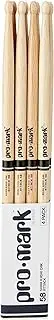 ProMark Classic Attack 5B Shira Kashi Oak Drumstick, Oval Wood Tip, 4-Pack