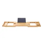 Cadence & Co. Bimini Bamboo Bath Caddy with 2 Towel Rack and Soap Dish Natural