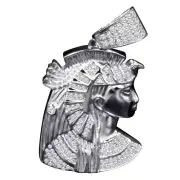 New Icy 14K White Gold Finish Over Sterling Silver Egyptian Pharaoh Custom Charm