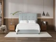 My Style Framed Headboard & Slimline Base - Queen / Duckegg / Standard Base