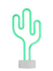Neon Cactus Lamp in Green