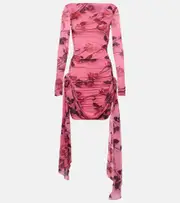 [Blumarine] Blumarine Printed jersey minidress AU 4 red