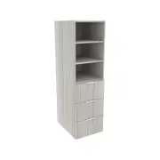 Lugna 1536 x 450 x 580mm Mist 2 Adjustable Shelf 3 Drawer Storage Cabinet