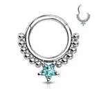 Piercing Ring Held Ear Daith Beads And Star Turquoise