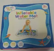 Infant Inflatable Tummy Time Water Mat 26" x 20" Baby 3+ mths W/6 Float Toys