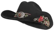 Western Cowboy Hat for Men and Women, Shapeable Big Wide Brim Cowgirl Hat wit...