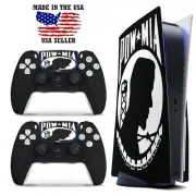 PS5 Disc Version Console & Controller Vinyl Skin Decal Wrap - Military Pow Mia