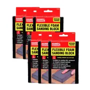 Handy Hardware® 6PK Flexible Foam Sanding Block Durable and Reusable