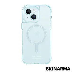 Skinarma iPhone 15 Saido低調風格磁吸防摔手機殼 附扣具透綠