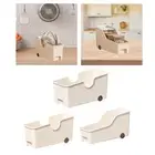 Storage Container Bin Storage Basket with Roll Wheels Pantry Organization Spice
