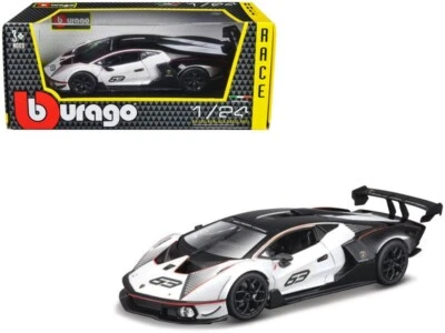 Lamborghini Essenza SCV12 #63 White and Black "Squadra Corse" "Race" Series 1/24