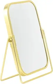 koolsoo Desktop Makeup Mirror Dressing Table Mirror 2X Magnifying Double Sided Mirror Desk Vanity Mirror for Bedroom Dressing Room, Gold