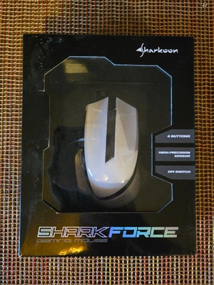 Sharkoon Shark Force Gaming Mouse, White NEW, Sealed