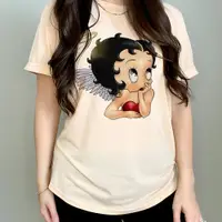 在飛比找蝦皮購物優惠-Betty Boop t 恤女士街頭服飾原宿漫畫 t 恤女孩