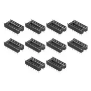 80Pcs DIP IC Chip Socket Adapter, 2.54mm Pitch 16 Pin Gate Soldering