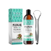 Pulling Oil, Pulling Oil For Mouth Gum Health, Whitening Pulling Oil Coconut Mint, Mint Oil Pulling Mouthwash, Alcohol Free Teeth Whitening Gum Hea...
