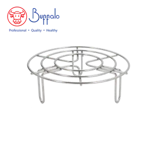 Buffalo 40158-15T 304不銹鋼高腳蒸架 ⌀15.5 x 5.5cm 香港行貨