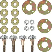 SOLUSTRE 4pcs Rocking Chair Bearing Glider Hardware Gaming Bolts Patio Lawn Dining Room Desk Screws Leveling Kit Furniture Legs Iron