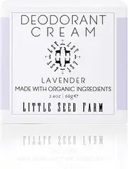 Little Seed Farm All Natural Deodorant Cream, Aluminum Free Deodorant for Women or Men, 2.4 Ounce - Lavender