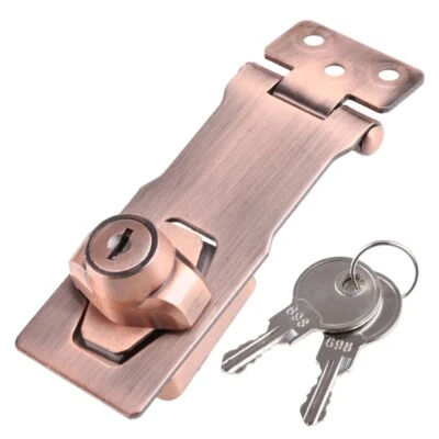 Twist Knob Keyed Locking Safety Hasp Lock Door Locks Hasp for Latch with Keys