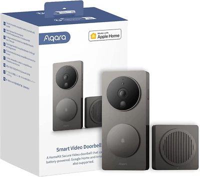 Aqara Video Doorbell G4 (Chime Included), 1080P FHD Homekit Secure Video Door...