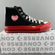 Converse Chuck Taylor All Star 70 Hi Comme Des Garcons Size 8 Mens Black Red