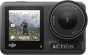 DJI Osmo Action 4 Standard Combo - 4K/120fps Waterproof Action Camera with a 1/1.3" Sensor, Stunning Low Light Shots, 10-Bit and D-Log M Colour Performance, Long Lasting 1770mAh Battery