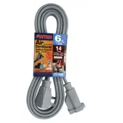 6 Feet Grey Heavy Duty Extension Cord 14 Gauge UL Listed for Appliances