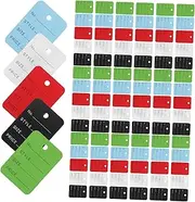 SHINEOFI 500pcs Blank Writable Paper Tags Small Durable Price Labels with String for Jewelry Clothing and Inventory Organization Each Black White Red Blue Green