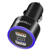 Car Charger Quick Charge 3.0 Adapter Dual USB Port for iPhone 12 Galaxy S20+