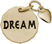 Gold-Plated Sterling Silver Dream Tag w/ Heart Charm by Rembrandt