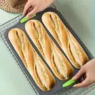 Non-stick Long Stick Bread Baking Tray Silicone Baking Pan Tray Muffins