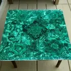 30" Square Malachite Stone Coffee Table Gemstone Countertop Table Home Decors