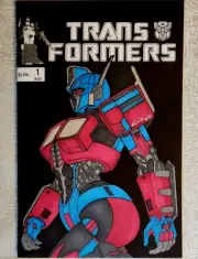 TRANSFORMERS # 1 BLANK SKETCH COVER DRAWN AND SIGNED ORIGINAL ART OPTIMUS PRIME