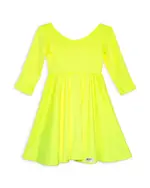 Worthy Threads Girls' Twirly Dress in Neon Yellow - Little Kid, Big Kid