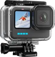60M/196FT Waterproof Housing Case Gopro Hero 13/12/11/10/9 Black, Waterproof Ca