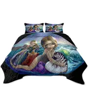 Fantasy Ocean Art Amphitrite Sea Goddess Coverlet