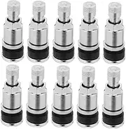 Cabilock 10Pcs Durable Bolt in Tire Valve Stems with Caps Reliable Valve Stems for Cars and Trucks High Temperature Resistant No Air Leaking Strong and Flexible Design