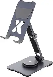 Folding Adjustable Phone Holder Stand Rotatable Desktop Bracket for Mobile Devices Portable Lightweight for Office Bedroom Study Sturdy