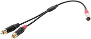ROBAUN 1PC 3PIN 4PIN 5PIN Mini Male/Female to Dual Male Y-Splitter Cable, Mini to 2 Cable(2RCA-Mini M 3P-RD,0.29m)