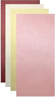 [Amazon.co.jp Exclusive] Washi Kawasaki Gold Seal Bag 3.5 x 7.3 inches (9 x 18.5 cm), Set of 8 (4 Pastel Colors)