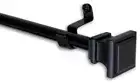 Rod Desyne Frame 7/16" Cafe Steel Curtain Rod Extends 28-48" - Black