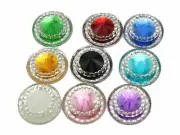 100 Mixed Color Acrylic Flatback Round Rivoli Rhinestone Gems Bead 14mm No Hole