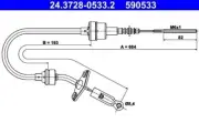 ATE Clutch Cable For FIAT Palio Weekend Siena Strada 46522370
