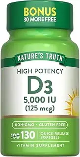 Nature's Truth D3 5000iu Size 100+30 Softgel