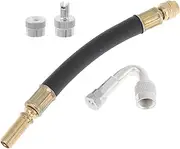 X AUTOHAUX 1 Set 45 Degree Copper Tire Valve Extension with Flexible Plastic 140mm Tyre Valve Stem Extender for Car Motorcycle RV Truck Bike